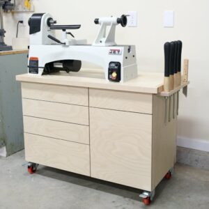 Wood Lathe Stand with Storage Plans