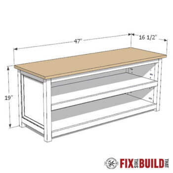 Diy Shoe Storage Bench Plans 