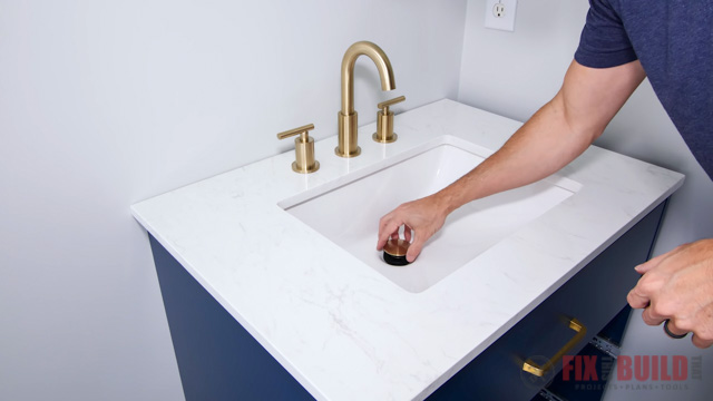 installing sink in bathroom