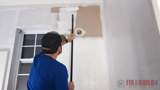 painting primer on bathroom walls