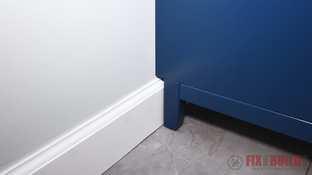 offset feet clear the baseboards