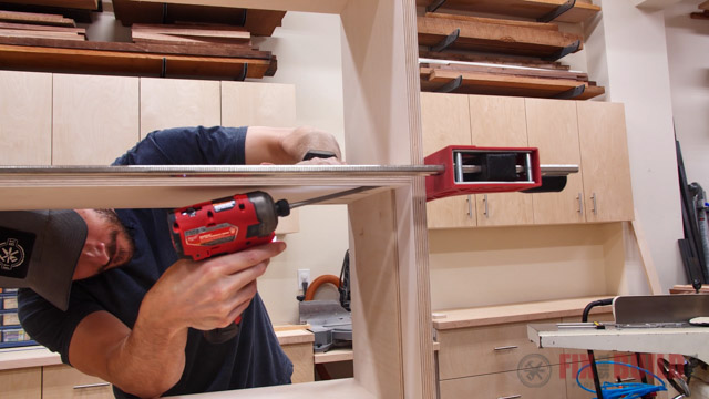 put shelf in cabinet