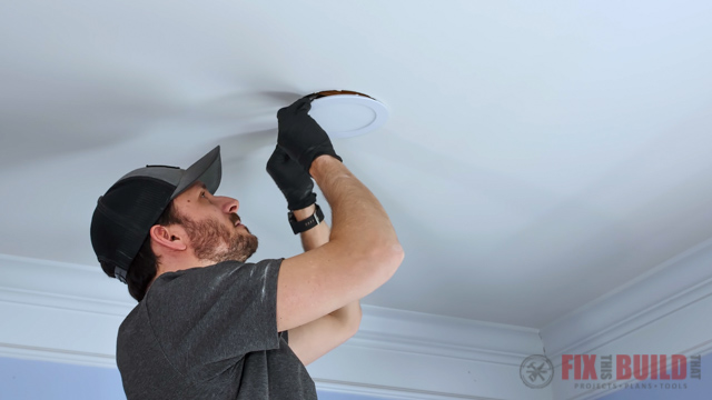 install recessed lighting in the ceiling