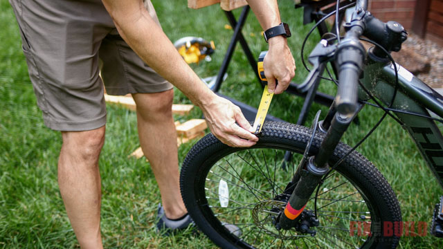 Improvised cheap bike stand