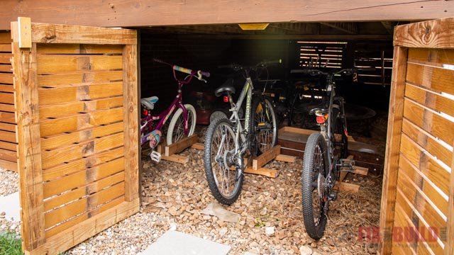 Under deck best sale bike storage