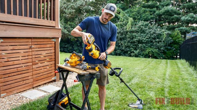 dewalt flextvolt string trimmer loading battery