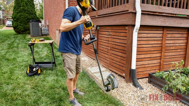 edging with dewalt 60v string trimmer