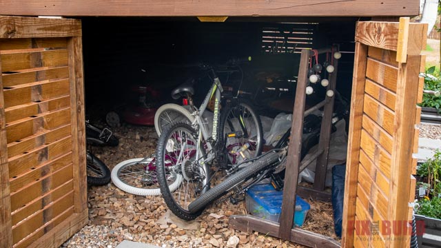 Under deck on sale bike storage