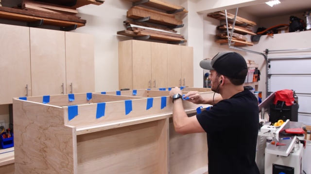 attaching solid edge banding to cabinet