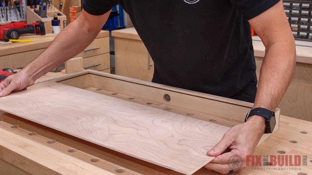 attaching bottom panel to wooden drawer