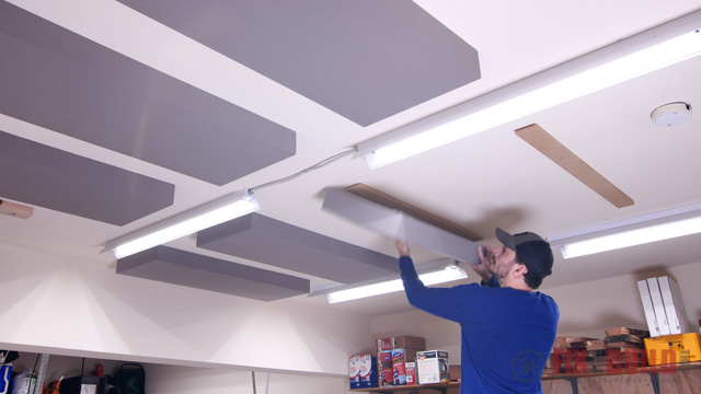 diy acoustic panel ceiling installation