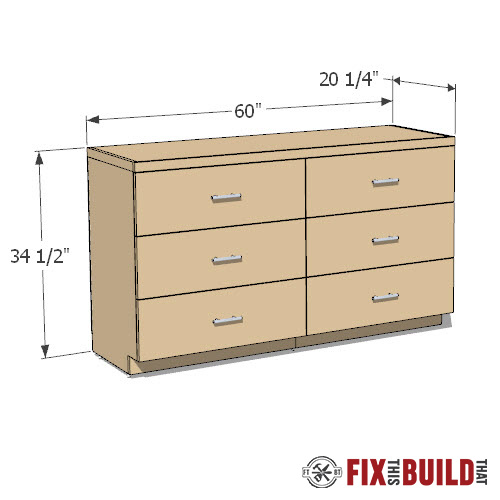 3 drawer base cabinet plans pdf