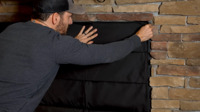 Adding a magnetic fire blanket to fireplace 